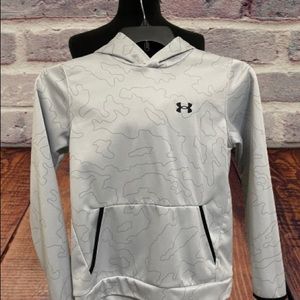 Boys Under Armour cold gear hood gray size YLG